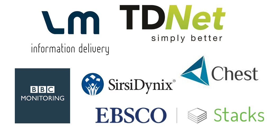 OpenAthens 2018 sponsor logos including: LM information delivery, TDNet, BBC Publications, EBSCO, SirsiDynix, Chest, Stacks