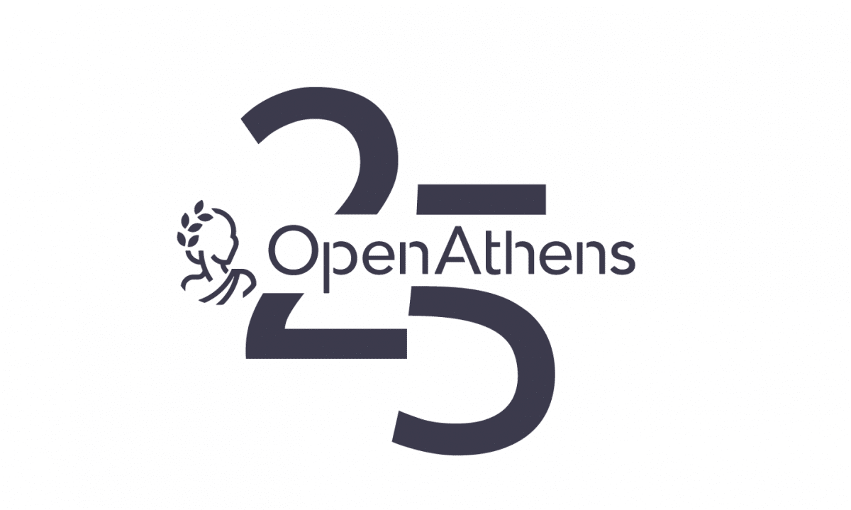 OpenAthens 25 year anniversary logo in black