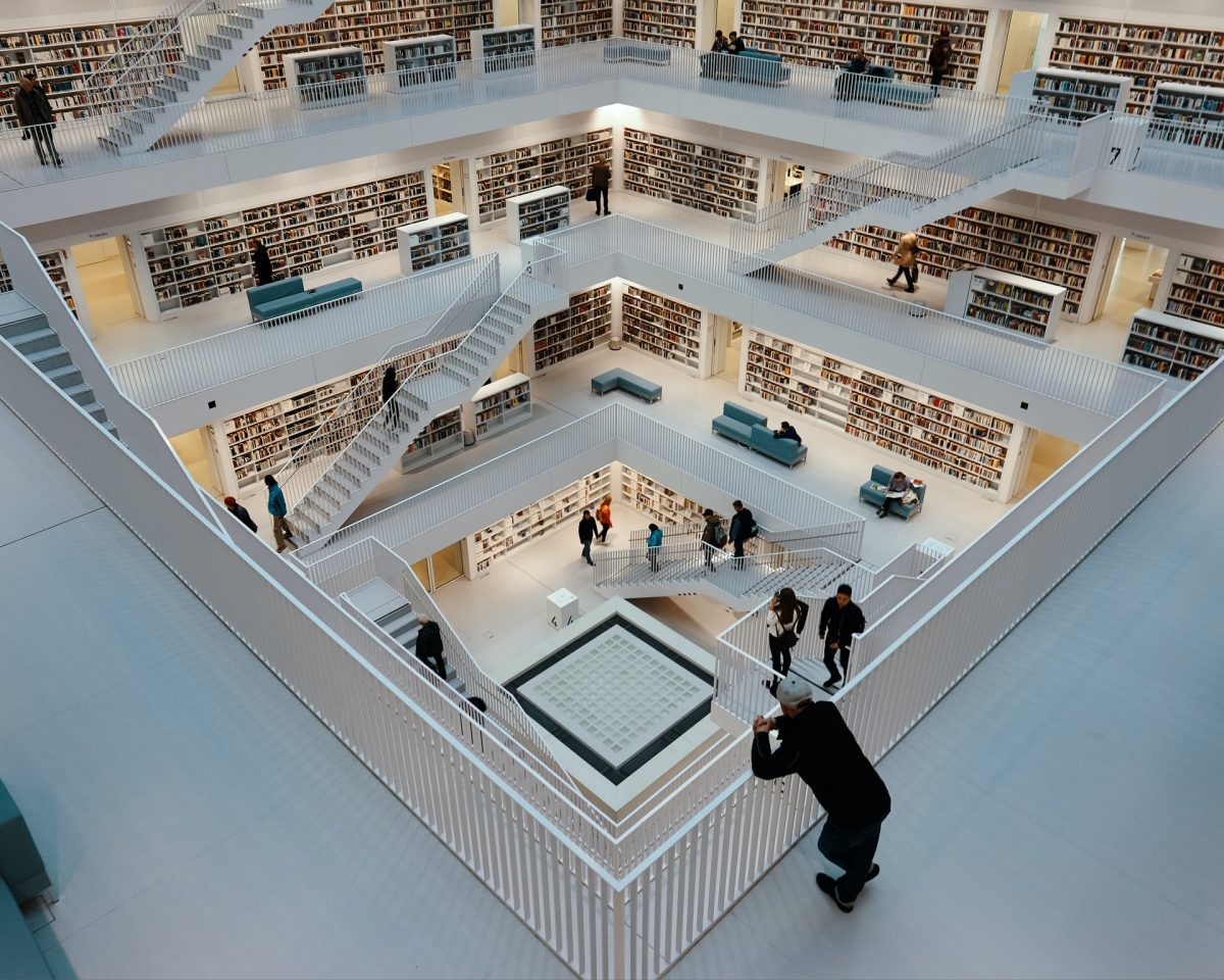 Modern library awards 2019. Library hallway
