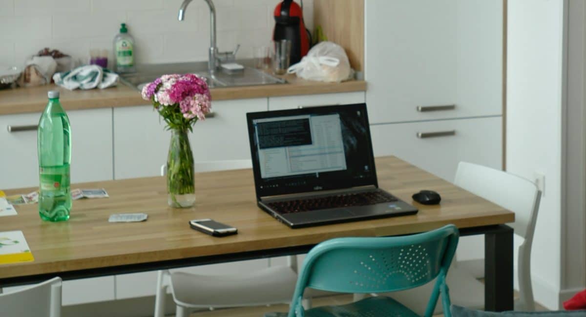 Working from home laptop. Remote access.
