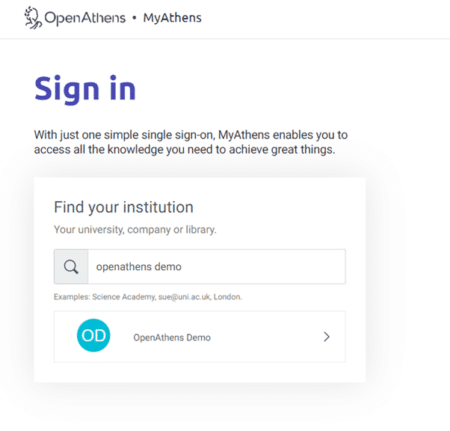 Myathens Product Journal Openathens